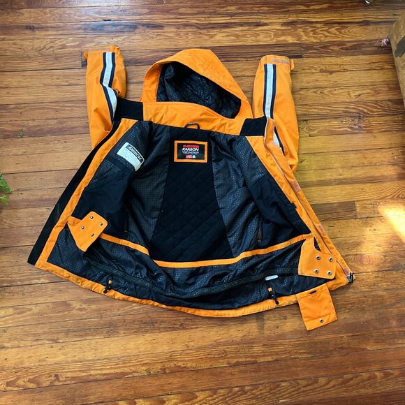 Karbon Ski Snowboard Jacket Boy Size 14 Edmund High Performance Insulated Orange - Picture 2 of 14
